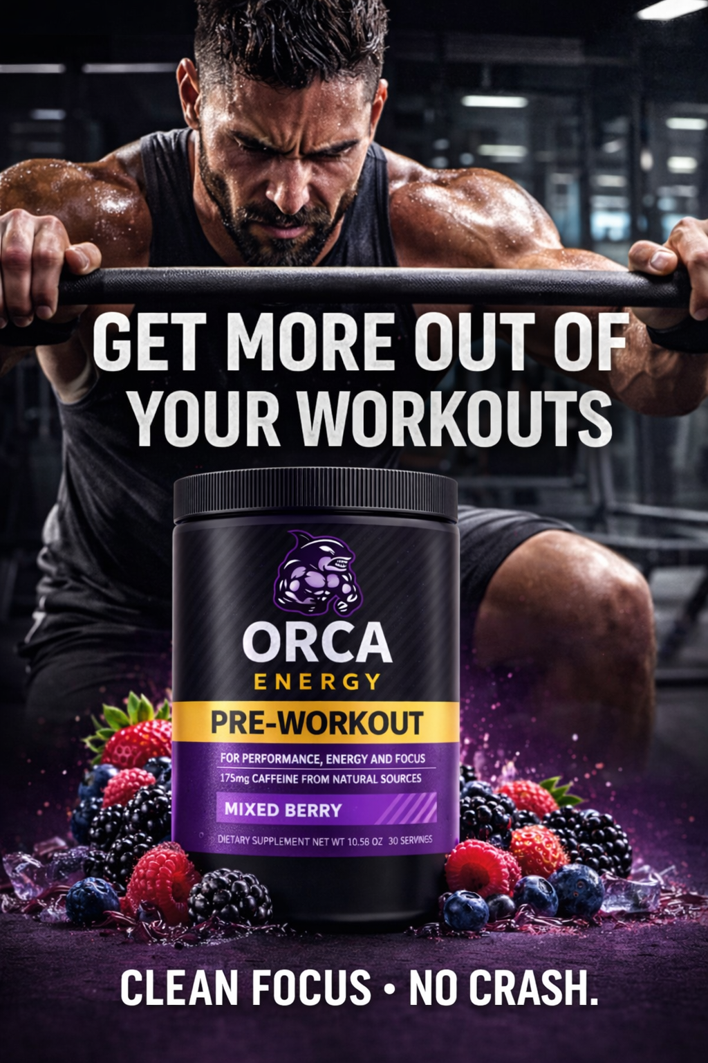 Orca Energy Pre-Workout — Built for Warriors